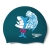 JUNIOR SILICONE SLOGAN PRT CAP PLUTO/AZURE BLUE/WHITE